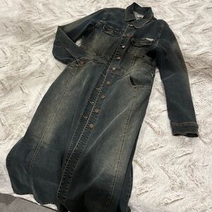 Max Studio Long Denim Duster